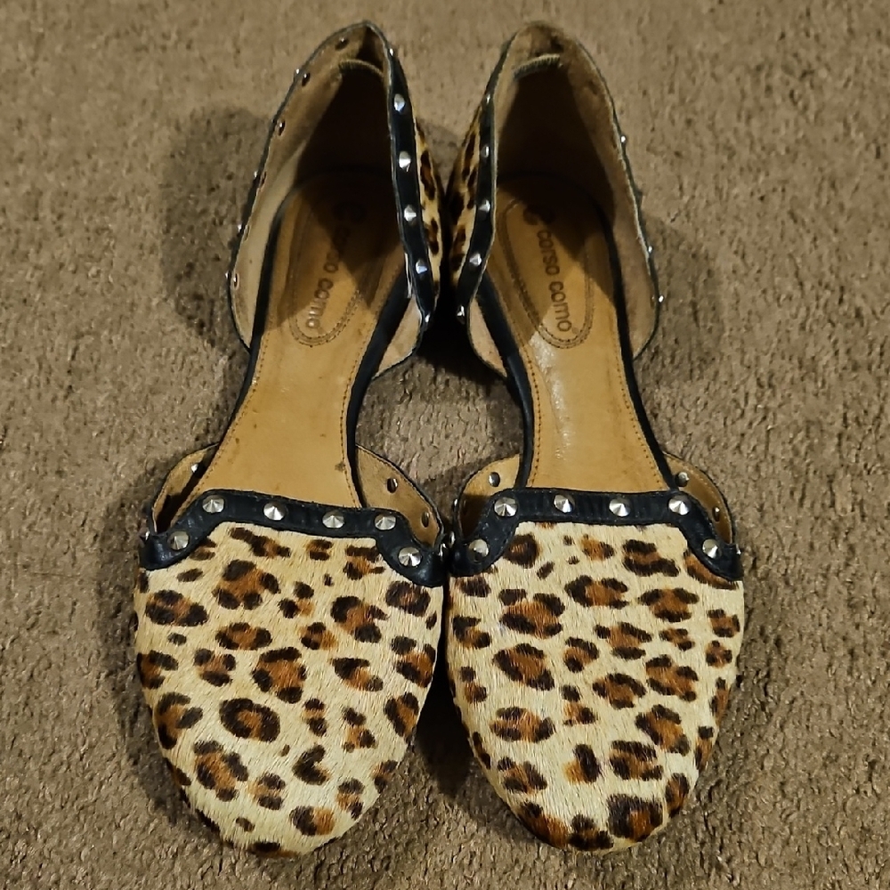 Leopard Print Women's Shoes with Black Accents